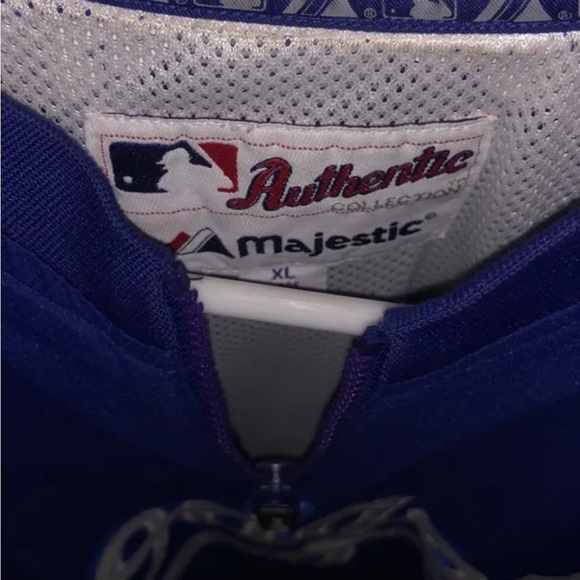 Los Angeles dodgers majestic collection pullover xl - Picture 2 of 3
